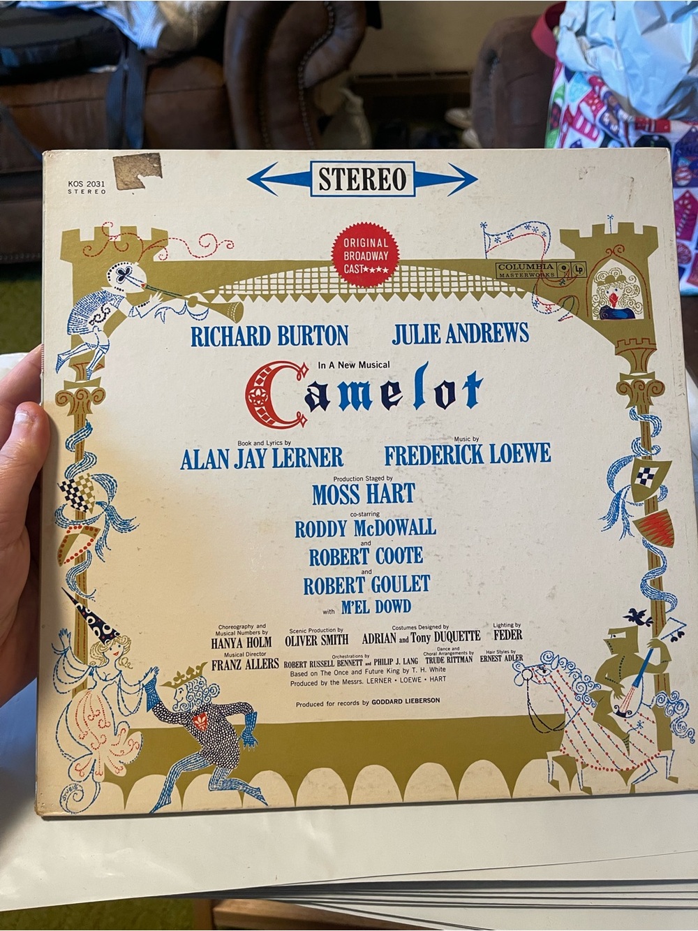 Camelot (Original Broadway Cast Recording), Vintage 1960 Musical Vinyl Album LP